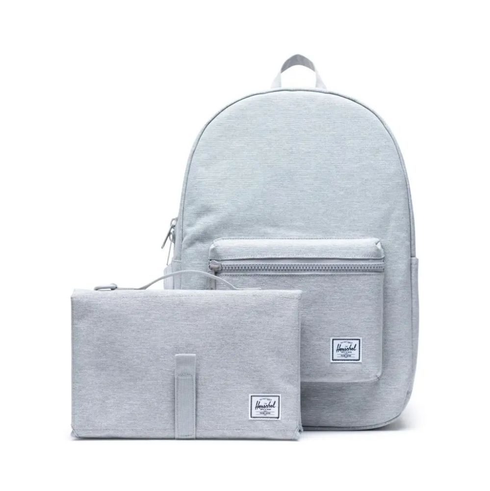 Herschel Settlement Sprout Diaper Bag - Light Grey Crosshatch